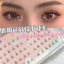 Yu Xiaoya (Teacher Recommended) Sunflower Transparent Very Thin Stems Single Cluster Segmented Handmade Lower Eyelashes False Eyelashes