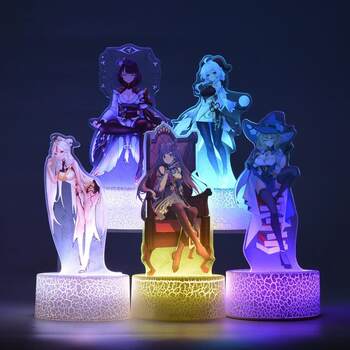 New Special Offer Original Genshin Impact Lisa Anime Game Merchandise Guzi Shop Night Light Ornament Product
