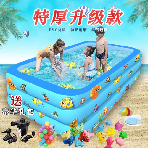 Надувной детский домашний складной бассейн для домашнего использования, детская уличная дорожная надувная ванна, увеличенная толщина