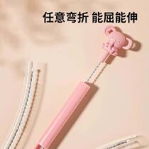 Bottle straw brush cleaning brush baby special childrens water cup gravity ball drinking tube cleaning artifact extended and small