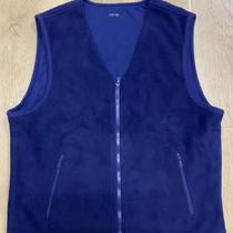 New flame blue velvet vest standard color fire winter polar fleece thermal vest V-neck warm Jihua 3543