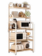 Kitchen Multi-Functional Storage Rack, Dedicated for Appliances Like Microwave Ovens and Rice Cookers, Integrated Wall-Mounted Floor-Standing Multi-Layer Cabinet
