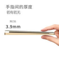 Golden mirror switch tempered glass switch 86 type five-hole household simple slim panel