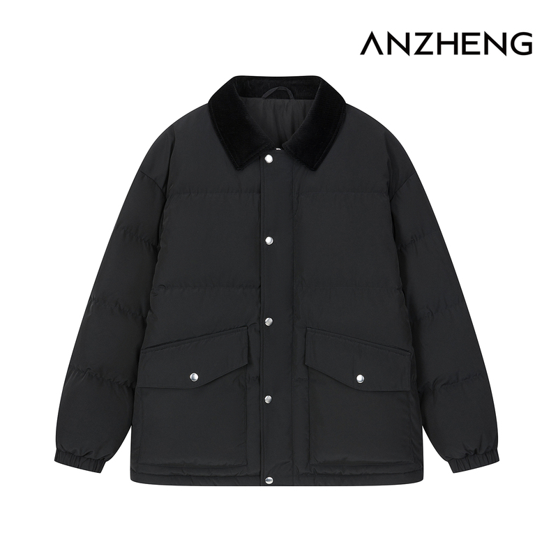 Anzheng Men's Clothing Mall Same Style Winter Barn-Style Corduroy Patchwork Collar Duck down Jacket Alfd2Wr40B
