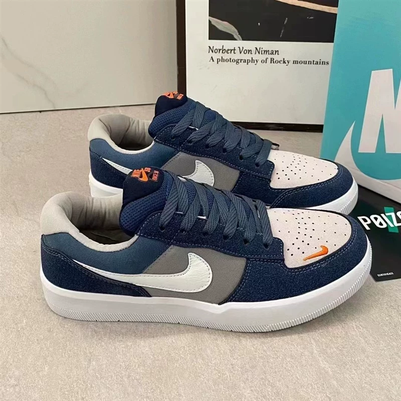 Бренд Nike сломанный код чистый оригинал сила58 стильные повседневные школьные штаны, толстый язык обуви дикая спортивная стильная обувь студентов, мужчины и женщины