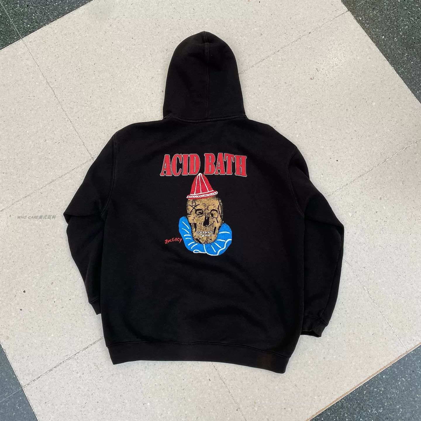 ACID BATH Band Graveflower Sweatshirt Advanced Elementary Loose Design Sensors Hood