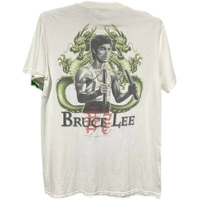Bruce Lee short sleeves vintage logo Bruce Lee layered short-sleeved T-shirt inside
