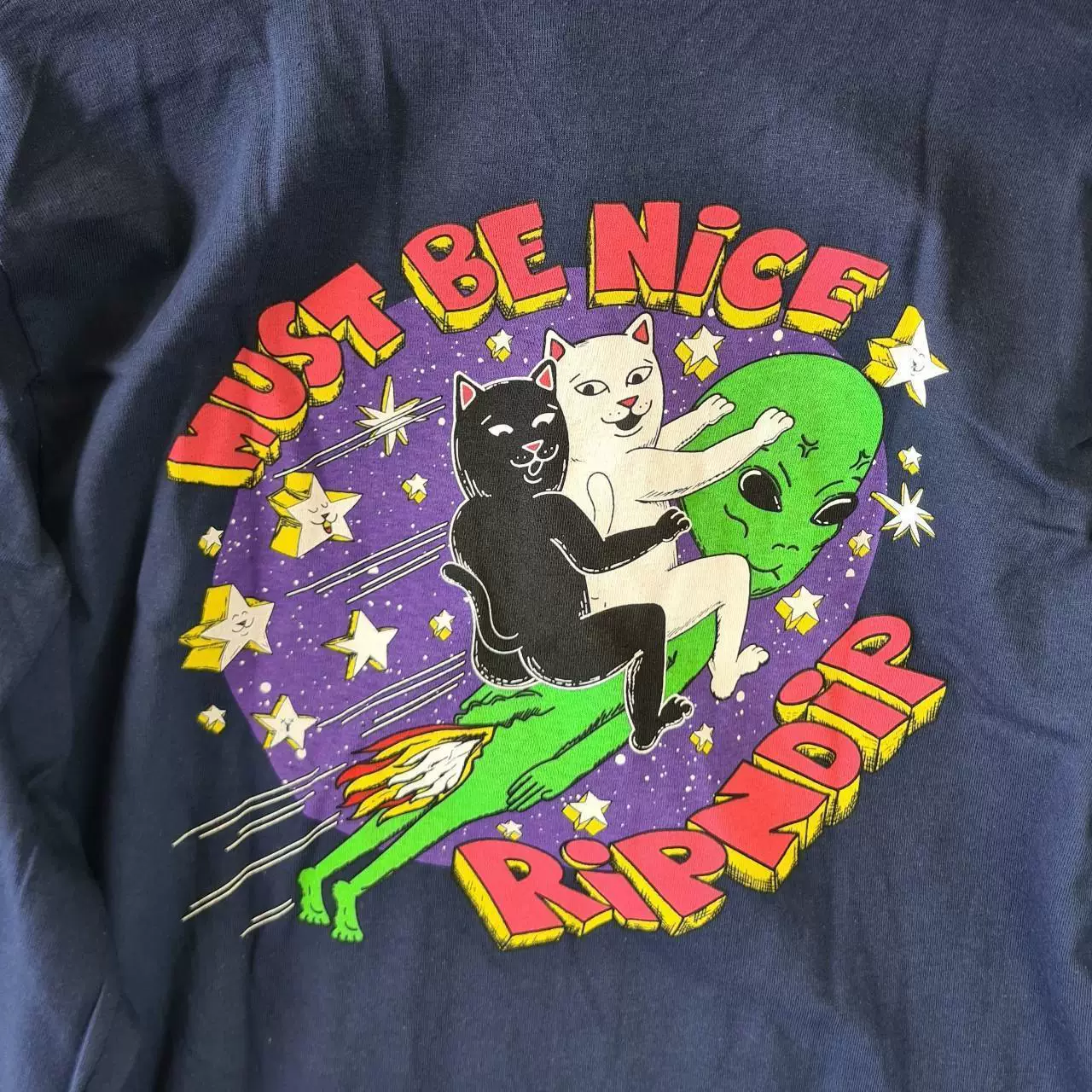 [RIPNDIP Star Gazer длинный рукав картина поп-культура хип-хоп длинный рукав футболка]