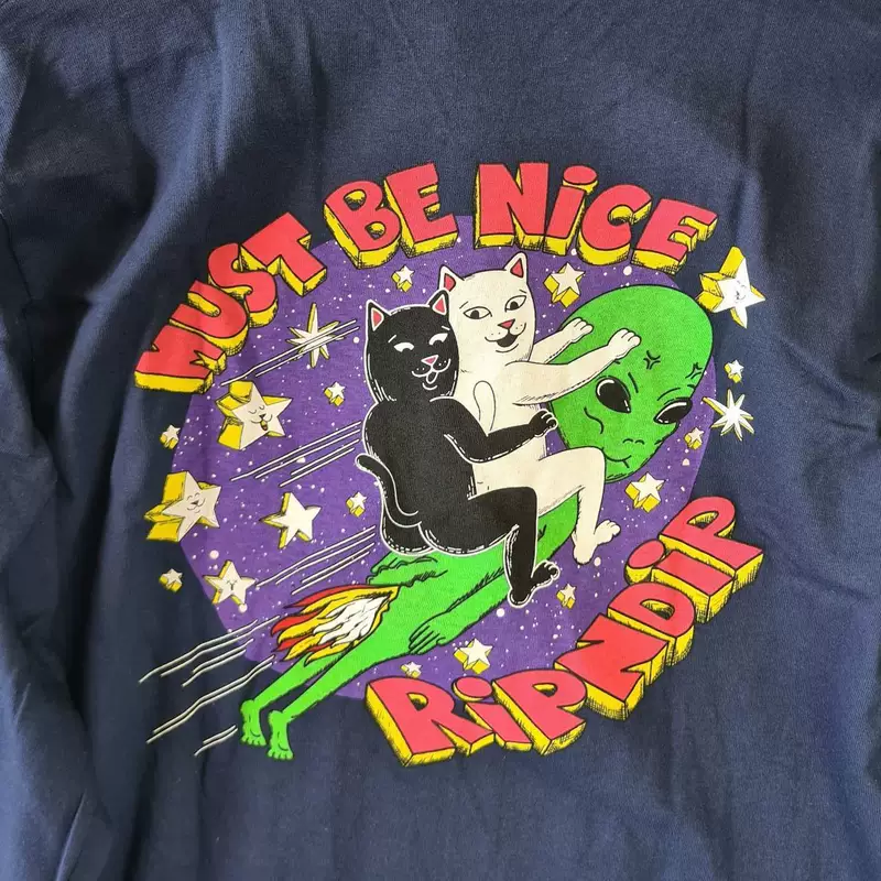 [RIPNDIP Star Gazer длинный рукав картина поп-культура хип-хоп длинный рукав футболка]