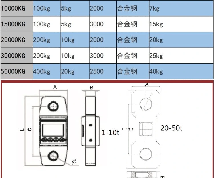 Máy đo lực điện tử Dingxin 1t 2T 3 tấn 5000kg máy đo độ căng gondola điện 10 tấn máy căng hiển thị kỹ thuật số máy đo lực từ nam châm