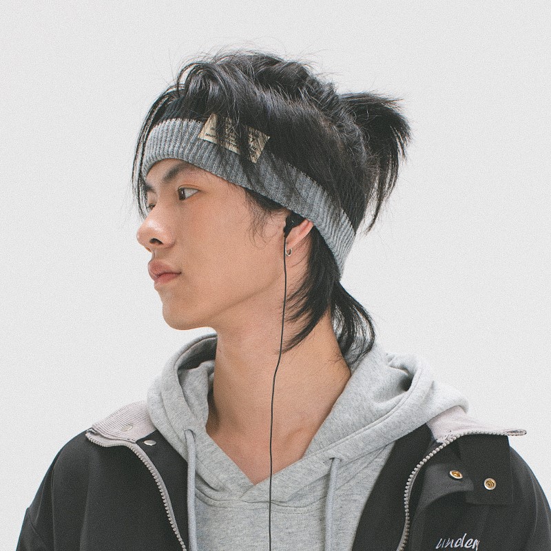日本製ニットカラーマッチングヘッドバンドスポーツビッグヘッドバンドメンズシティボーイワイドつばヘッドバンド洗顔ヘッドバンド外部ヘッドドレス