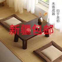 Xinjiang kang table solid wood tatami coffee table Japanese style simple tatami table balcony bay window table small tea