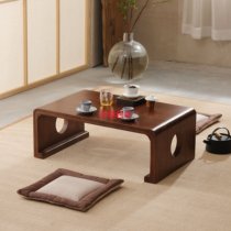 Xinjiang Japanese-style tea table solid wood tatami low table sitting coffee table tea room yoga studio wabi-sabi style tea table