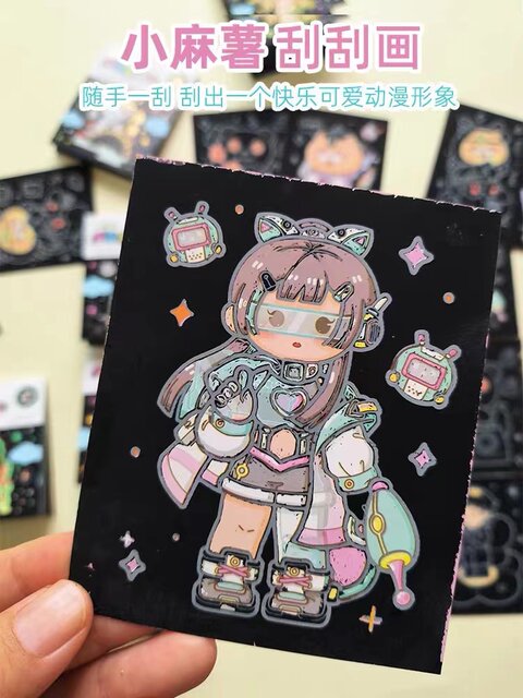 New Product Eggboy Party Ultraman Scratch-Off Painting Children's Art Notepad Boys and Girls Graffiti Creative Scratch-Off Paper