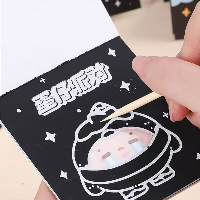 New Egg Party Scratch Art Children's Creative Painting Graffiti Art Notepad Girls Kindergarten Cartoon Toy