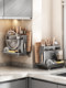 Kitchen knife rack storage rack countertop kitchen knife chopping board pot lid integrated storage rack multi-functional cutting board knife placement rack