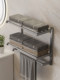 Bathroom Towel Rack, No-Drill Wall-Mounted Towel Bar, Storage Rack for Bath Towels