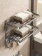 Towel rack bathroom punch-free folding bath towel storage rack bathroom wall-mounted towel hanging rod toilet storage rack