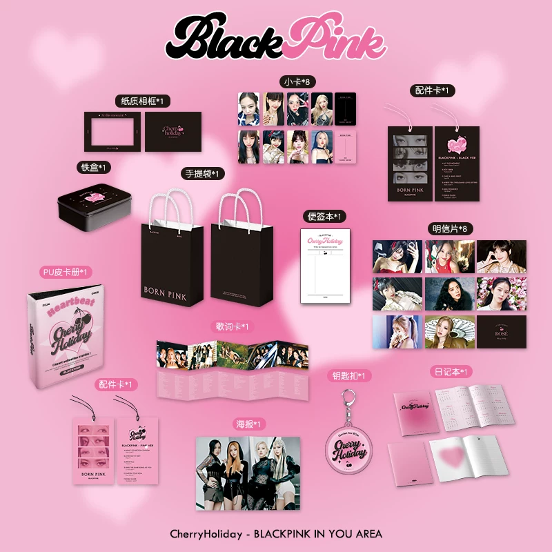 BLACKPINK [Cherry Holiday] Возвращение к памятному набору маленькая карта Ming открытка брелок карта Книга Бой карта коробка