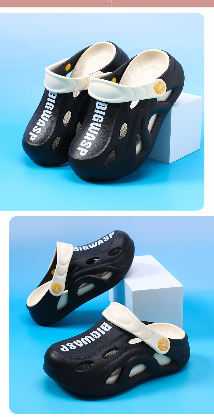 Bumblebee Children's Slippers Boys' Clogs New Summer Non-Slip Sandals Boys' Big Kids Beach Sandals Kids' Slippers — 10