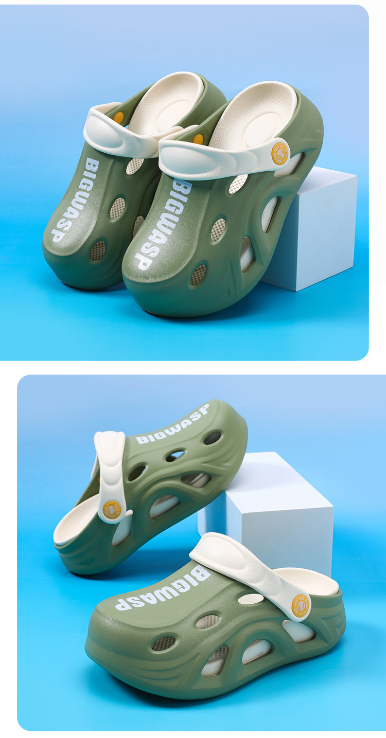 Bumblebee Children's Slippers Boys' Clogs New Summer Non-Slip Sandals Boys' Big Kids Beach Sandals Kids' Slippers — 14