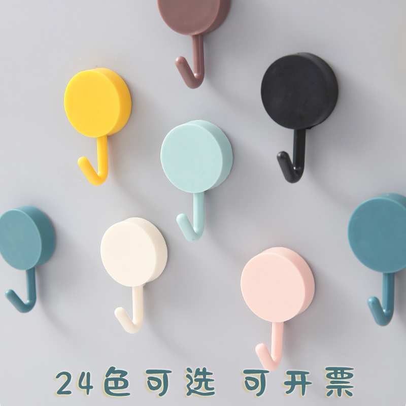Mini Adhesive Wall Hooks, Traceless Plastic Hooks, Strong Cartoon Pattern Multi-Color Heavy-Duty Sticky Hooks for Dormitory Use Mini Adhesive Wall Hooks, Traceless Plastic Hooks, Strong Cartoon Pattern Multi-Color Heavy-Duty Sticky Hooks for Dormitory Use