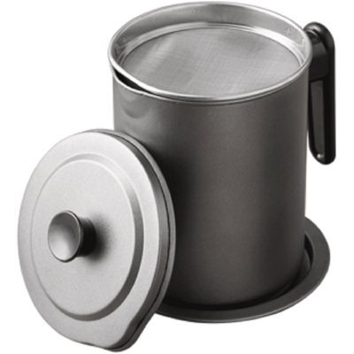 【柏康】新款不锈钢过滤油储油壶1.4L