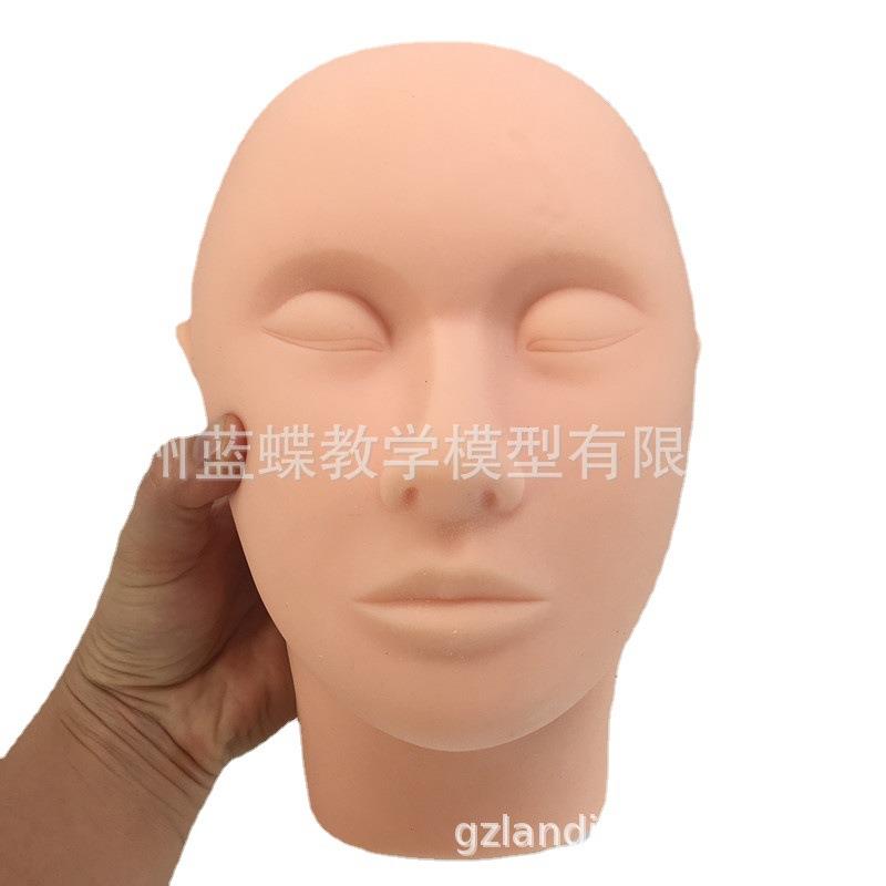 微整形人头模型 硅胶仿真面部注射缝合皮肤学习指导教学示教道具