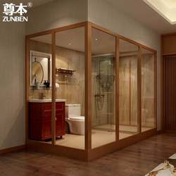 Integral Shower Room Integrated Toilet Dry and Wet Separation Bathroom Integrated Bathroom Rural Movable Toilet Glass