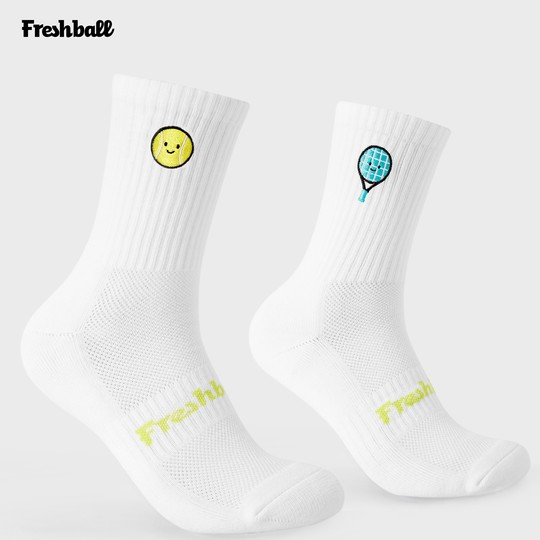 Freshball专业高端可爱网球运动袜加厚毛巾底男女袜子中筒棉透气
