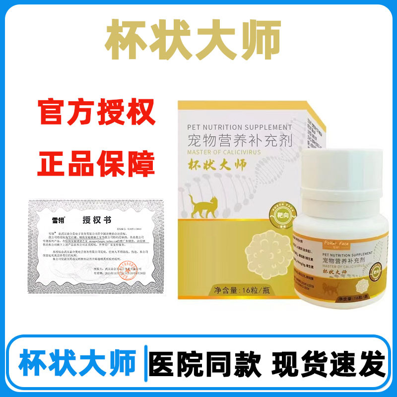 Cup-Shaped Master with Tearful Eyes, Sneezing Cat with Mouth Inflammation, Drooling, Cup-Shaped Virus, Oral Ulcer