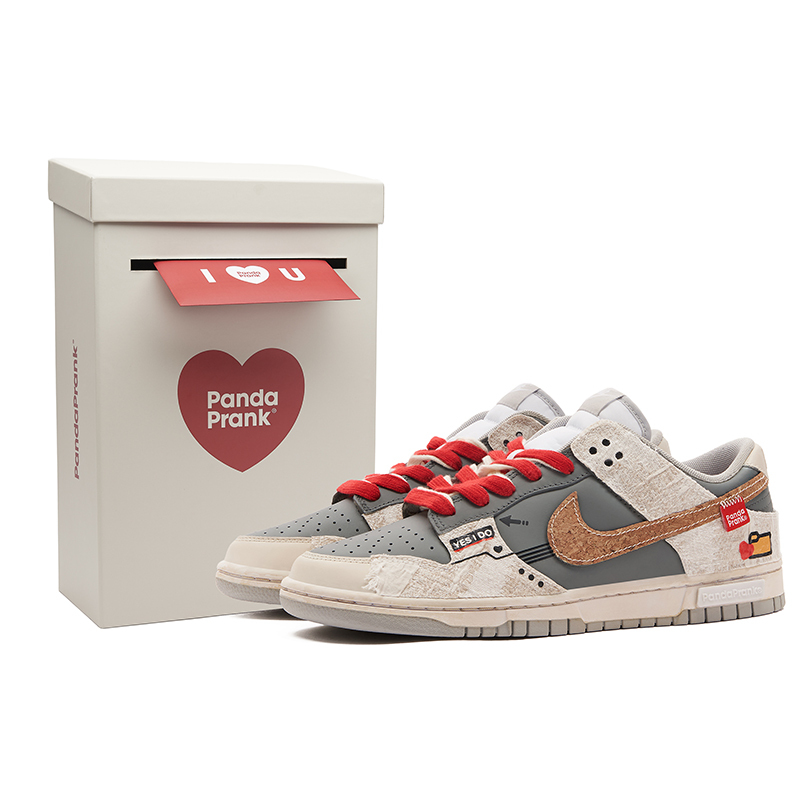Panda Prank Dunk Retro "Grey Fog" Heartbeat Mail Fanatic Trendy Low-Top Sneakers Panda Prank Dunk Retro "Grey Fog" Heartbeat Mail Fanatic Trendy Low-Top Sneakers