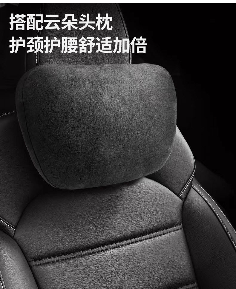 Car Lumbar Support Thin Cushion for Driver's Seat, Memory Foam Backrest Pad for Car Seat