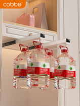Pull-out trouser rack multi-functional rail top-mounted pull-out built-in storage artifact hanging retractable slide rail wardrobe rod
