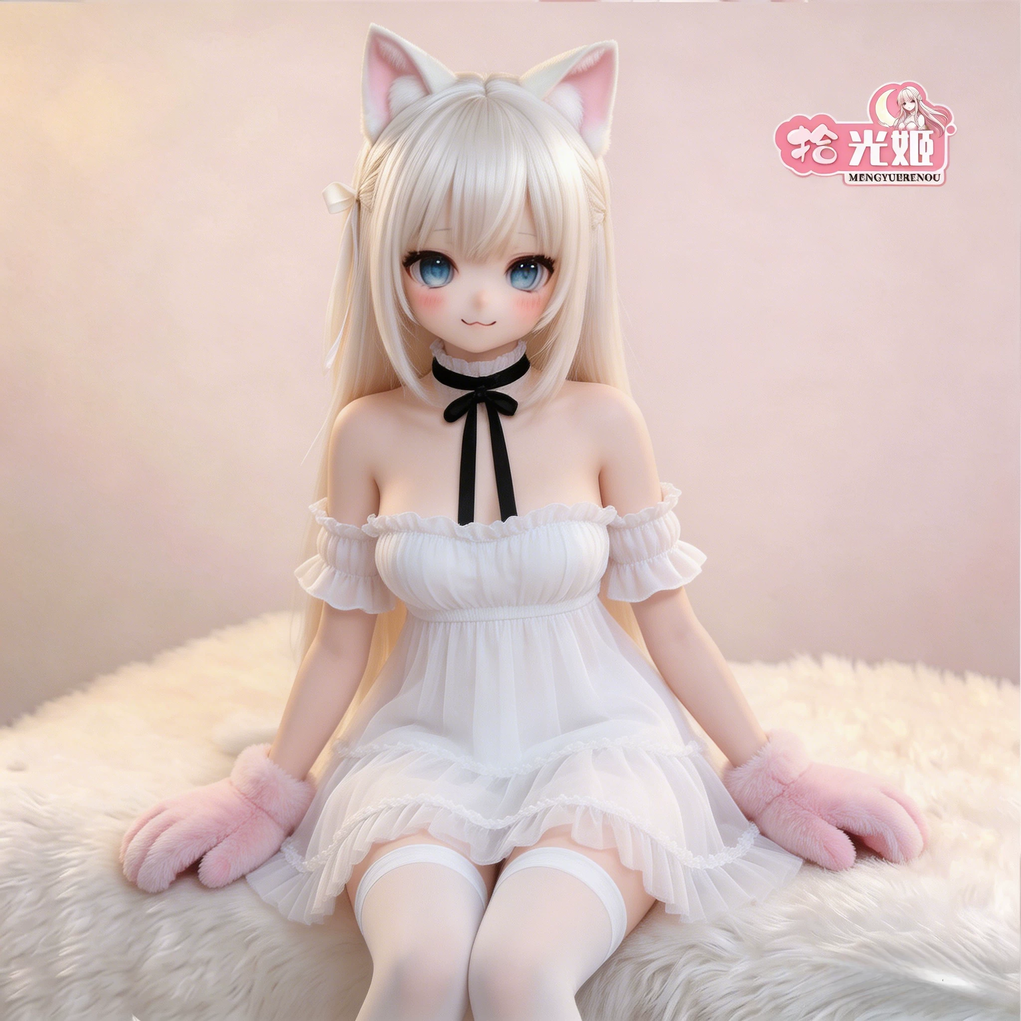 Двумерное стеклянное котёнок-девочка анимационного стиля, подлинная кукла BJD, цельная анимация силиконовая гуманоидная кукла моделирование