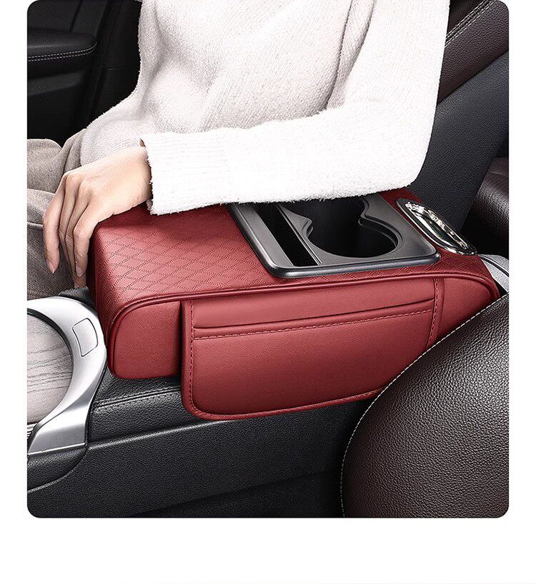 Car Armrest Box Heightening Pad Multifunctional Car Tissue Box Central Armrest Box Storage Water Cup Holder Wholesale
