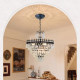 French crystal chandelier American retro master bedroom lamp black light luxury romantic restaurant lamp high-end palace lamps
