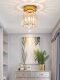 American Retro Corridor Aisle Light, Medieval French Light Luxury Balcony Cloakroom Ceiling Light, Black Crystal Entrance Light