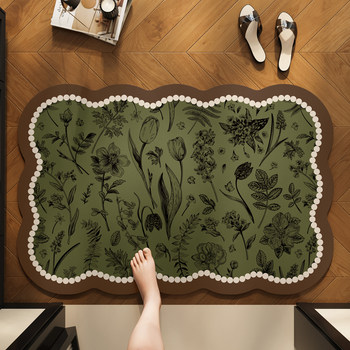 Bathroom floor mat, bathroom water-absorbent non-slip carpet, toilet door mat, thickened quick-drying foot mat
