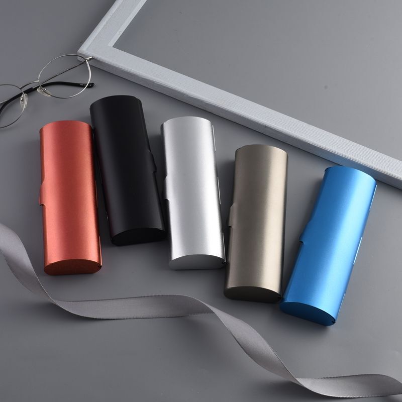 Glasses Case ins High-Quality, Stylish and Unique Storage Box for Men and Women, Portable, Anti-Pressure, Myopia Glasses Case, Aluminum Alloy