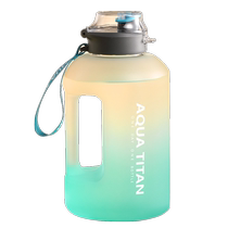 Large-capacity water cup female sports kettle fitness bucket mens ton bucket ton Internet celebrity big belly cup summer bucket 2206