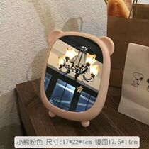 In red desktop makeup mirror girl desktop wall wall dormitory large student portable princess dresser