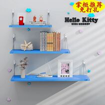 Wall-free wall shelves hang a simple modern living room decorating iron wall bedroom bookshelf