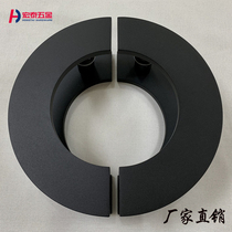 Large door handle ancient copper double open glass door handle Customized door handle semi-circle handle wood door handle imitation ancient armrest