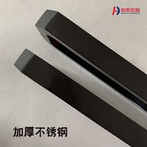 Chinese imitation ancient tubular gate handle modern tempered glass door wooden door hotel stainless steel handle black spot