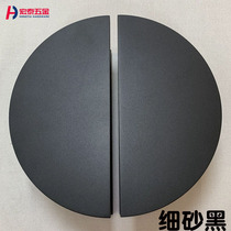 New Chinese modern semi-circular large door handle solid wood door handle black hotel No frame glass door handle custom-made