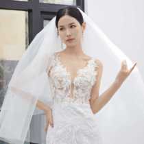 2024 New Korean Style Bridal Wedding Veil Headdress Super Fairy Style Wedding Dress Travel Photography Double Layer Certificate Photography Veil