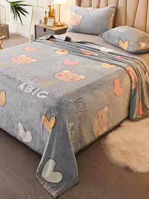 Coral velvet blanket sheets winter bed thickening double-sided non-slip velvet blanket flannel quilt plus Velvet