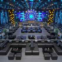 Customized KTV sofa bar nightclub leisure box against the wall corner bar special deck coffee table combination