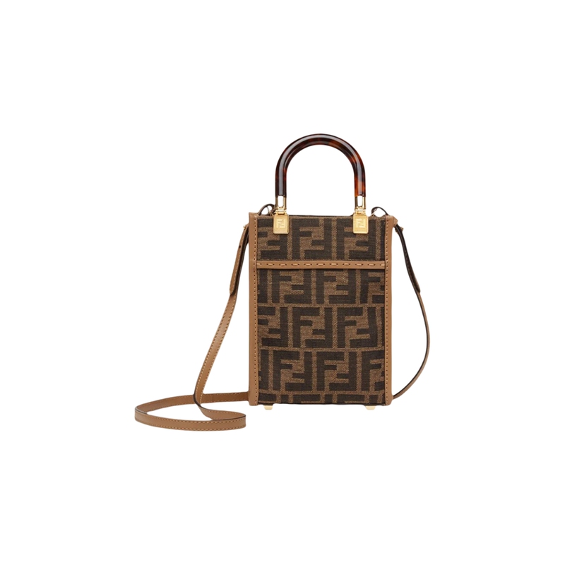 Brand New Fendi Sunshine Monogram Sun Tote Bag Mini Shoulder Crossbody Handbag